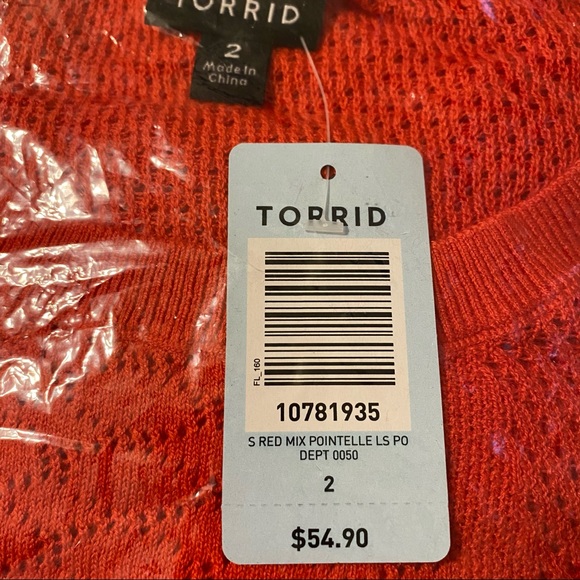 Torrid mixed stitch pointelle sweater size 2X - Picture 5 of 7